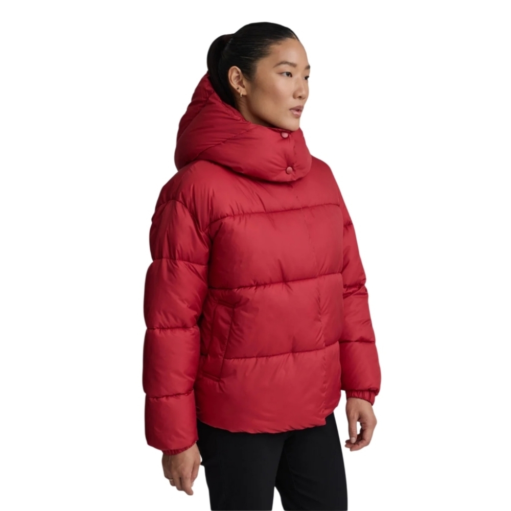 NWT NVLT Anthropologie Cire Wonder Puffer Vegan Jacket Scarlet Red L